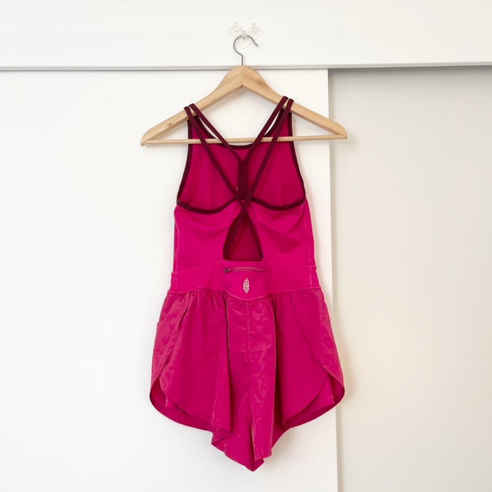 NWOT Free People Movement Romper Onesie Strappy Open Back Size Small
